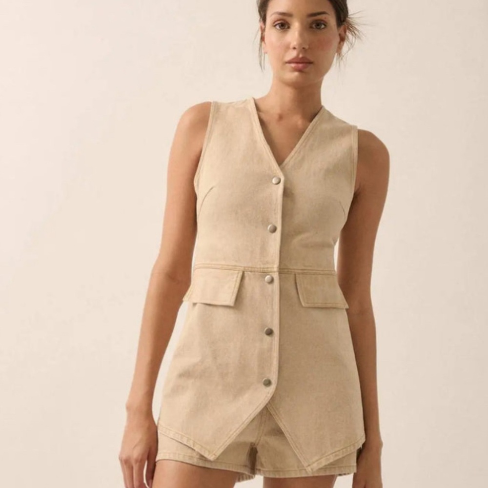 Women’s Denim Vest Romper